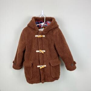Mini Boden Brown Toggle Coat for Kids